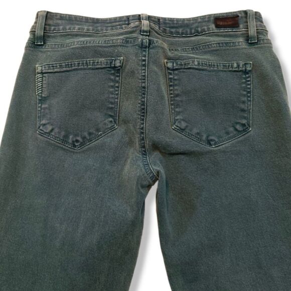 Paige Jeans Size 28 Skyline Ankle Peg Skinny Jeans Stretch Faded Green Fading - Picture 4 of 7